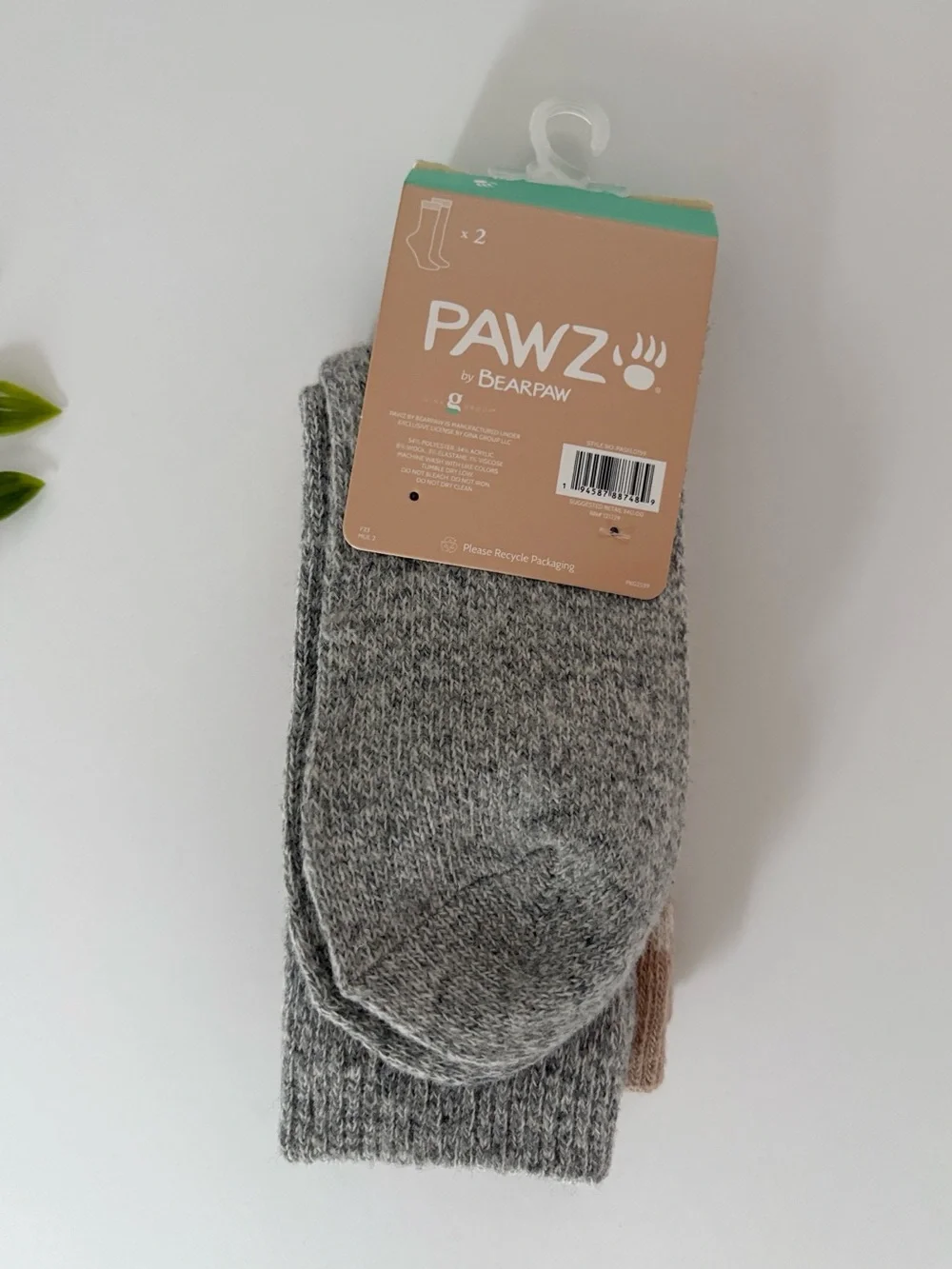 NWT paws wool blend boot socks